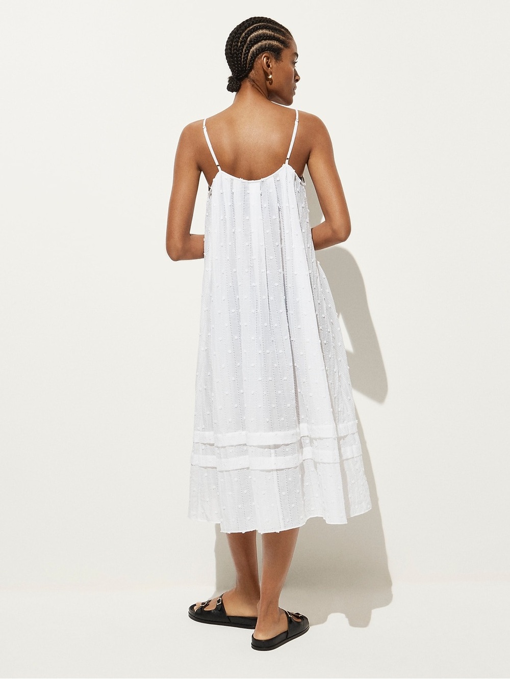 J.CREW Shift Midi Dress in Textured Dot, Size S - Picture 3 of 5